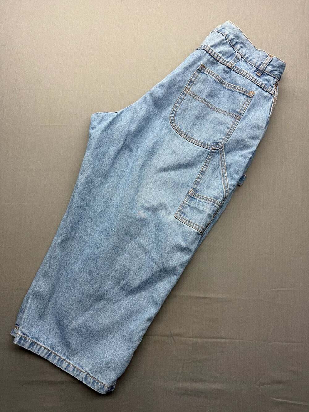 Mainstreet Blues Light Wash Denim Carpenter Jeans Size 16W
